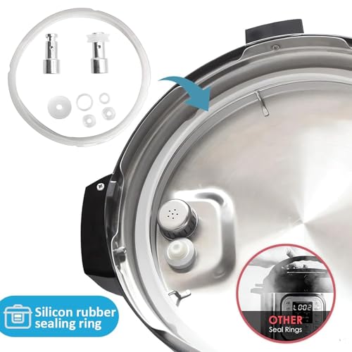 Xjdzineq Juego de juntas de silicona para flotador y juntas, accesorios esenciales, perfecto para ollas a presión eléctricas de 5/6 cuartos de galón - imagen 2