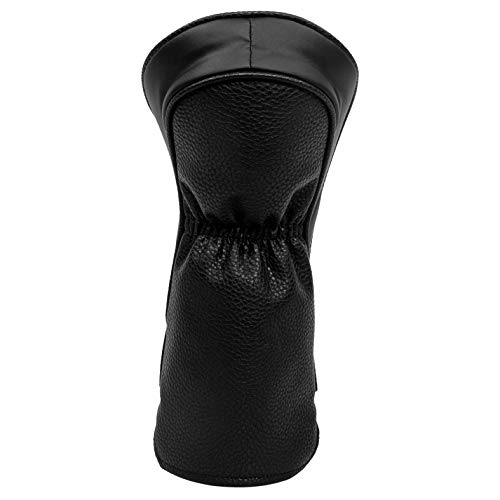 ProActive Sports Vintage Golf Club Head Covers for Driver | 1 Headcover for up to 460cc | Classic Leather Look | Black/Black
