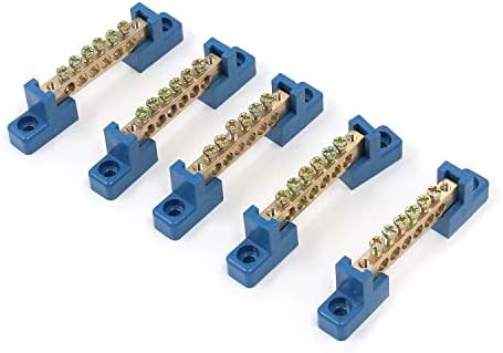 MTMTOOL Terminal Bus Bar Terminal Block Brass Wire Screw Terminal Pack of 5