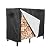 QCHIAN Outdoor Firewood Log Rack Cover, 4 Feet 210D Oxford Heavy Duty Waterproof All-Weather Protection for Firewood Rack Cover, 48"x 24"x 42", Black