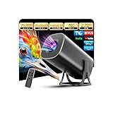 Glorlummi プロジェクター 家庭用【25000LM・Bluetoothリモコン・Android TV12.0搭載・4K対応・270°回転】 プロジェクター 小型 高輝度 リアル1080P 天井投影 Wi-Fi6瞬間接続 Bluetooth5.4 HiFiスピーカー 自動台形補正 自動スリープ 省エネ 大画面 スマホ/パソコン/PS機/DVD 日本語取扱説明書