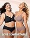 LetsJoli Wireless Bras for Women No Underwire Seamless Push Up Full Coverage Supportive Bralettes Fall Fashion Must Haves(Gray 3XL)