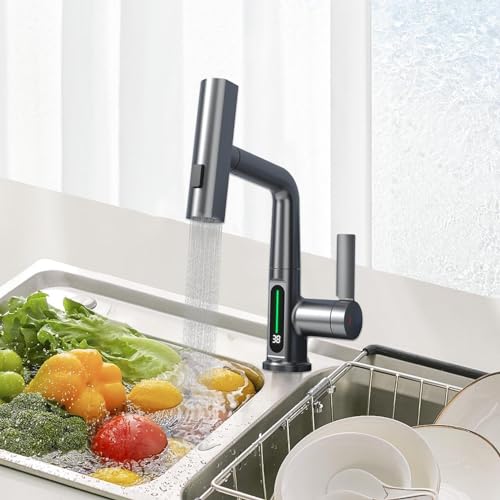 Robinet de cascade rotatif distributeur eau chaude froide pour évier LWX - 7