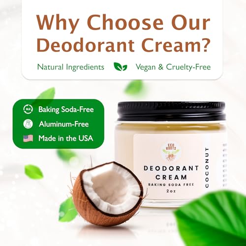 Eco Roots DC_01COC Natural Deodorant For Women & Men | Organic Deodorant Cream Non Aluminum | Baking Soda Free Healthy Deoderant For Body & Private Parts | All Vegan Pit Paste Zero Sweat thumb #1