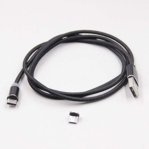 K-S-Trade Cavo di Ricarica Magnetico di Alta qualità Cavo di Sincronizzazione Cavo Dati Compatibile con ZTE Blade A53+ con Connettore USB Tipo C E Connettore Micro USB 2A Fino A 480mbps