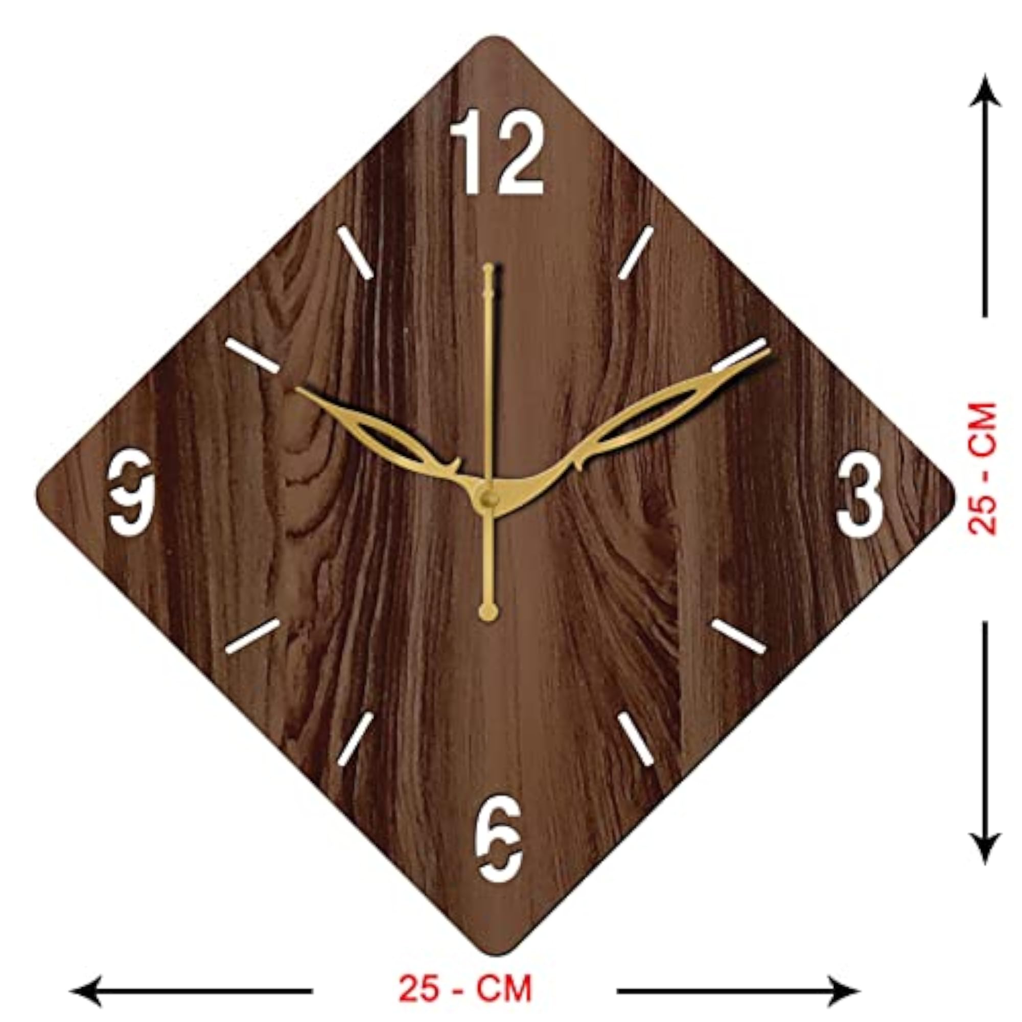 10 Inch Wenge Wooden Wall Clock, Small Size