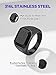 Richsteel Rings for Men Black Onyx Band Signet Rings Stainless Steel Thumb Vintage Cool Ring Gift for Birthday/Valentine, Black Size07
