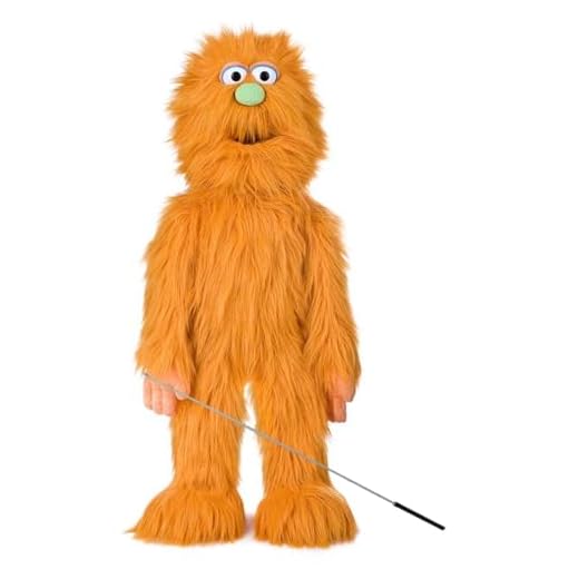 30" Orange Monster Puppet, Full Body Ventriloquist Style Puppet