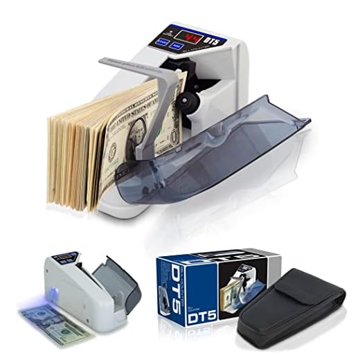 DETECK DETECK DT5 Portable Money Counter Machine with Counterfeit Detection UV/WM - Handy Currency Counting Quantity of Bills only, for Small Cash Counting Machine