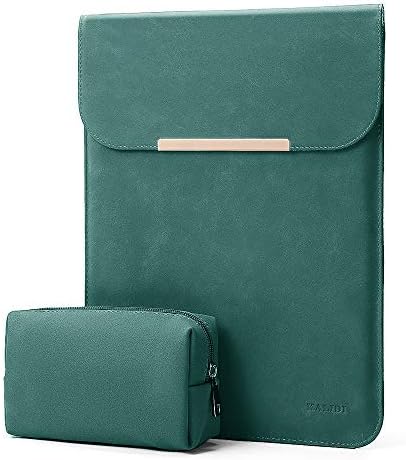 KALIDI 13.3-14 inch Laptop Sleeve Case Faux Suede Leather for 13.3 13.5 13.6 14 inches MacBook Air Pro Retina 13"-14" Surface Pro with Pouch