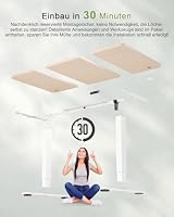 JUMMICO Höhenverstellbarer Schreibtisch 140 x 60 cm, USB-A-Anschluss – Ansicht 8