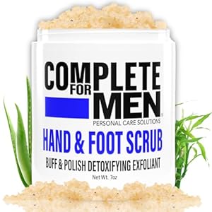 COMPLETE FOR MEN - Hand and Foot Scrub: Exfoliating Feet, Hand Exfoliant, Sugar Scrub for Dry Skin, Moisturizing Rough Skin Remover, Ideal for Hands and Feet Care, Scrub for Men