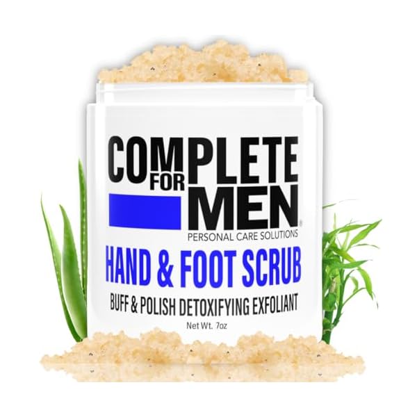 COMPLETE FOR MEN - Hand and Foot Scrub: Exfoliating Feet, Hand Exfoliant, Sugar Scrub for Dry Skin, Moisturizing Rough Skin Remover, Ideal for Hands and Feet Care, Scrub for Men