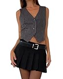 Einfach zu kombinieren: Die lockere Damen-Blazerweste mit V-Ausschnitt passt zu T-Shirts, Hemden, Blusen, Kleidern, Jeans, Leggings, Freizeithosen, Shorts, Röcken, flachen Schuhen oder Sandalen für einen lässigen, aber schicken Look.