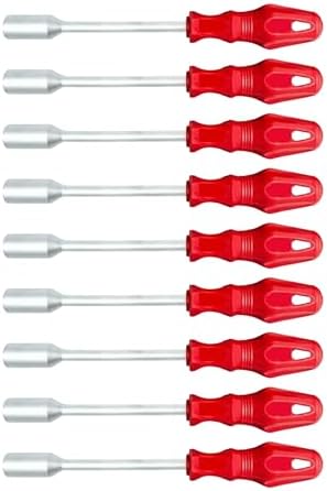 9 Parça Lokma Tornavida Seti | 6–14 mm Lokma Uçlu Tornavida Takımı | Dayanıklı Çelik Gövde | Tamir ve Bakım İçin Çok Amaçlı Set - Görsel 1