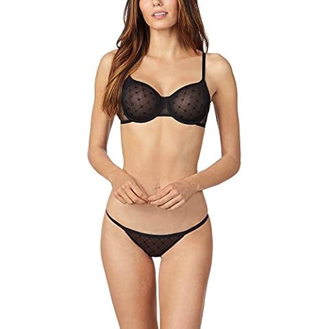 DKNY Women's Black Unlined Demi Bra, 32C Cover