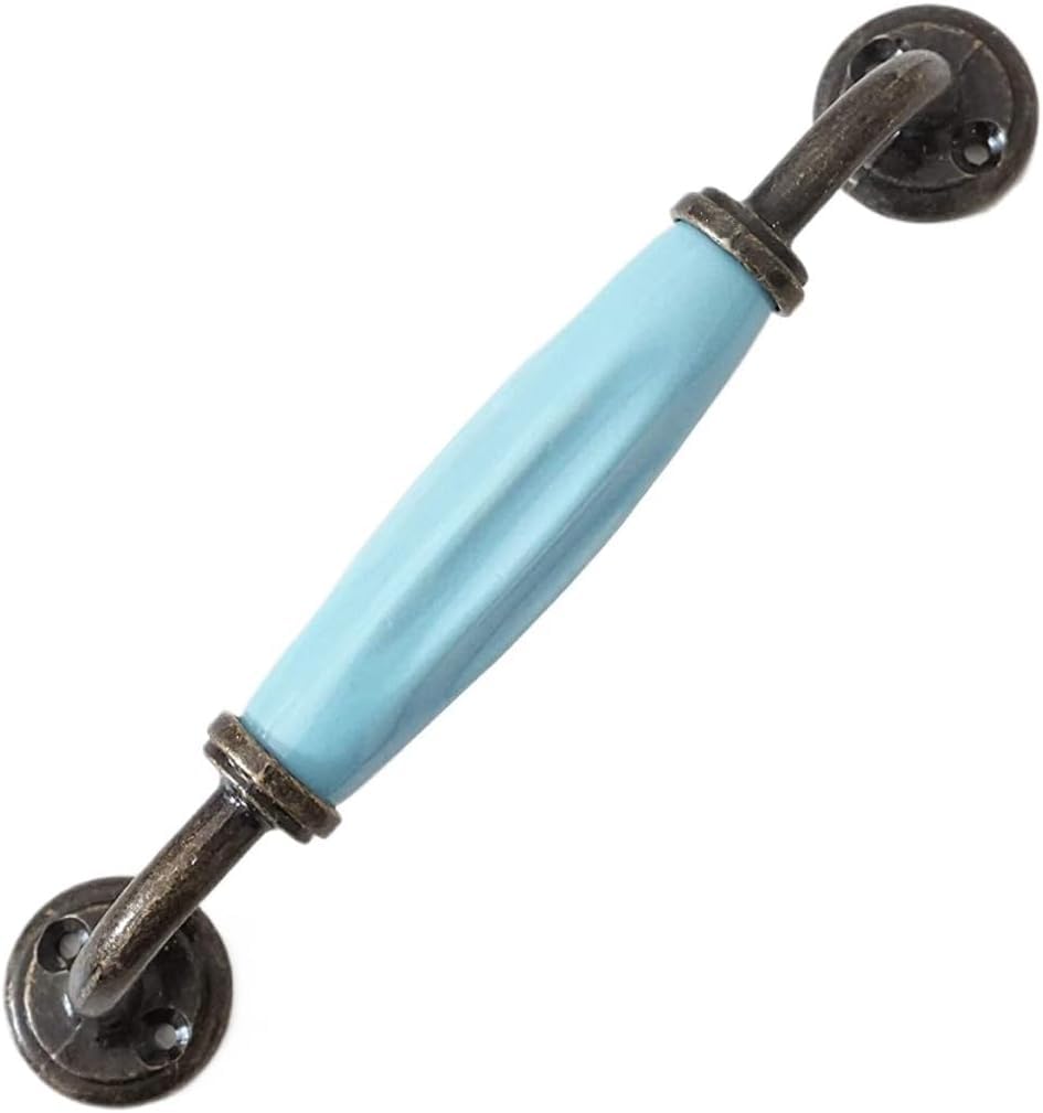 PAQWTYB Pulls, 1pc Ceramic Hardware Antique Bronze Wardrobe Cupboard Door Knobs