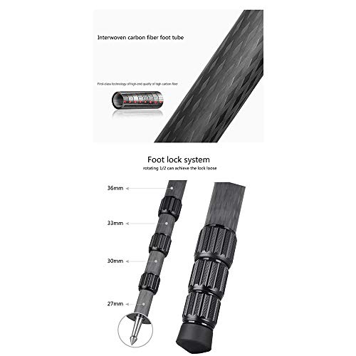 Reisestativ, Professionelles Kohlefaser Kamerastativ Für Videoaufnahmen Canon Nikon Sony Olympus DV DSLR SLR – Bild 4