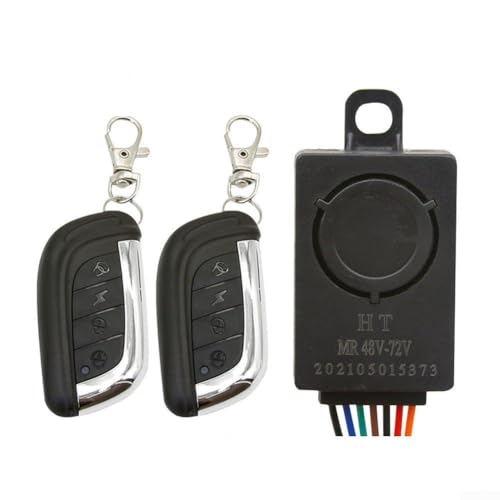 Besshepplo Antifurto a distanza per auto, sistema di protezione antifurto per veicoli, blocco antifurto intelligente con doppi telecomandi 36 72 V per la sicurezza dei veicoli elettrici (B)