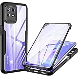 Jofun Coque Realme 8i Antichoc Housse Realme 8i Coque avec Protège-écran Cover 360 Full Body Protection Etui Robuste Double Face Transparent Bumper Case Intégrale Coque pour Oppo Realme 8i - Noir
