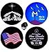 Beffy Arts Christian Themed 4-in-1 Projector Featuring Nativity Light for Christmas, "Give Thanks" Bible Verse for Thanksgiving, Shrouded Cross for Easter, Waving Flag for July 4th and Memorial Day