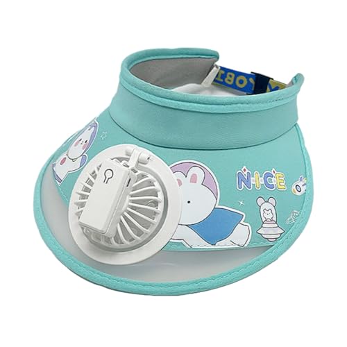 Sombreros de fan para mujeres, viscosa de sol con fan | Visor para niños sombrero de sol con ventiladores - Calavera de enfriamiento exterior transpirable, protección 
