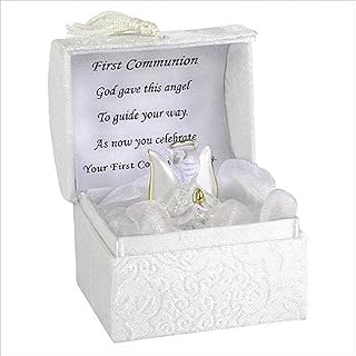 Loving Jesus FHC First Holy Communion Blown Crystal Glass Guardian Angel Blessing Communion