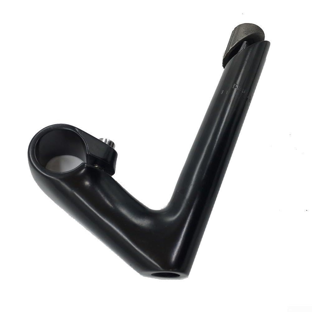 Bebykilemi For Bike Quill Stem 25.4mm Aluminum Alloy Gooseneck For Bicycle Handlebar Stem 80mm Extension 180mm Length 17 Degree Angle for Threaded Fork Vintage Bikes(Black)