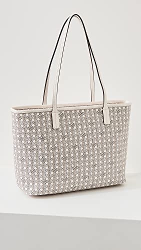 Tory Burch Women's Ever-Ready Small Tote, New Ivory, Off White, Grey, Print, One Size #TOP2