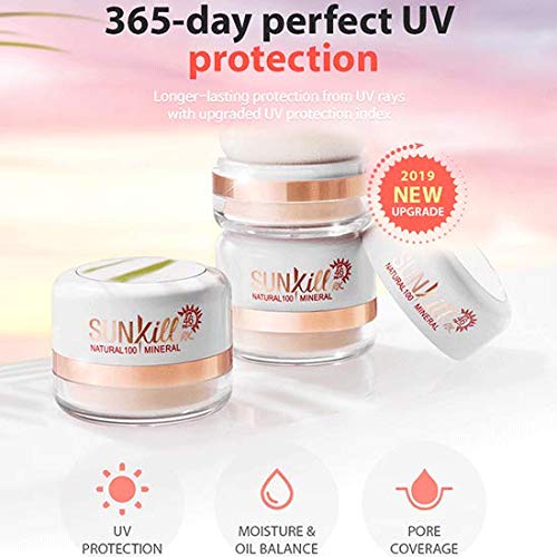 Catrin Natural 100 Mineral Sunkill Rx 12G Mineral Sun Protection Powder With Spf 46 Face Makeup Fix Matte Setting Powder #TOP1