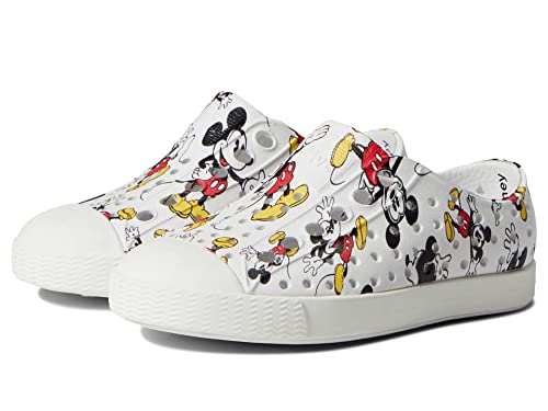 Native Shoes Kids Jefferson Disney Print Toddlers’ Slip-On Shoes – All-Over Perforation – Slide-On Design Disney Shell White/Shell White/Mickey All Over Print 5 Toddler M #TOP5