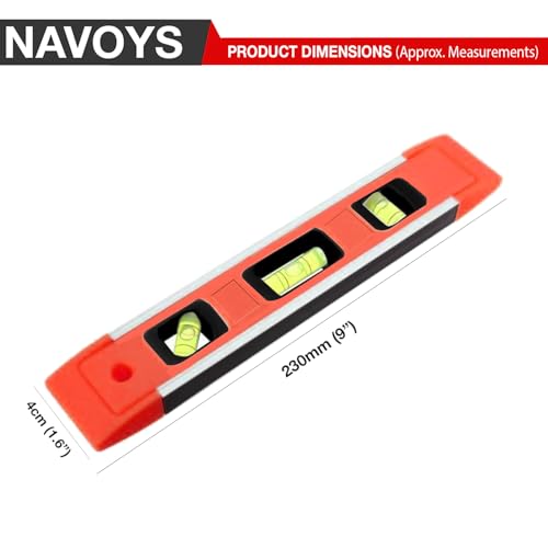 Magnetic Spirit Level for Levelling Precision, Pocket Sized Torpedo Spirit Level 9”/230mm, Lightweight Portable and Great for Multitasking DIY Jobs 2 Magnetic Spirit Level for Levelling Precision, Pocket Sized Torpedo Spirit Level 9”/230mm, Lightweight Portable and Great for Multitasking DIY Jobs - Image 2