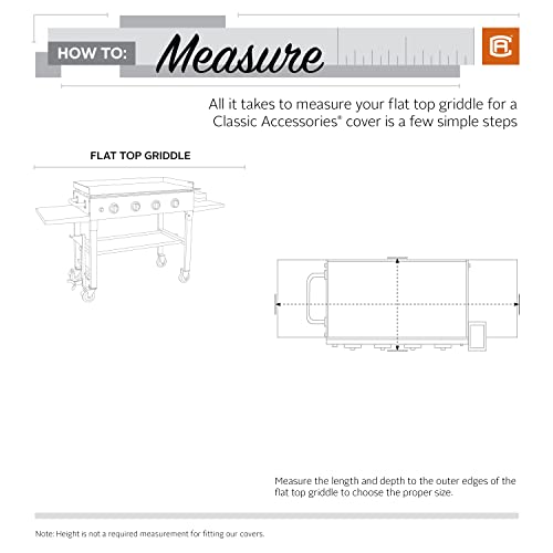 Classic Accessories,55-992-040401-Ec, Water-Resistant 63 Inch Flat Top Griddle Cover,Black,Large #TOP6