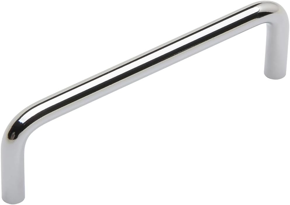 Silverline P5101/ P5102/ P5103 Solid Wire Pulls Ultra-Minimal Cabinet Handles for Cupboard Drawer Pulls (25, Satin Nickel, Centers 3-3/4" (96mm))