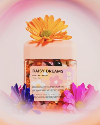 wakse Hard Wax Beans for Face and Body Hair Removal 12.8oz (Daisy Dreams)