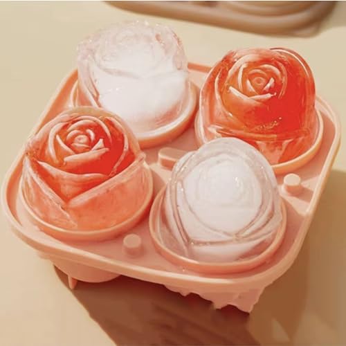 Moldes para hielos de silicona con forma de rosa, 2 piezas miniatura 4