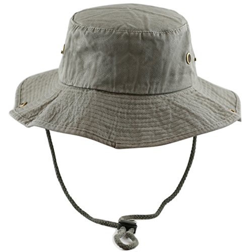 The Hat Depot 300N1510 Wide Brim Foldable Double-Sided Outdoor Boonie Bucket Hat (L/Xl, 2. Cotton - Olive) #TOP6