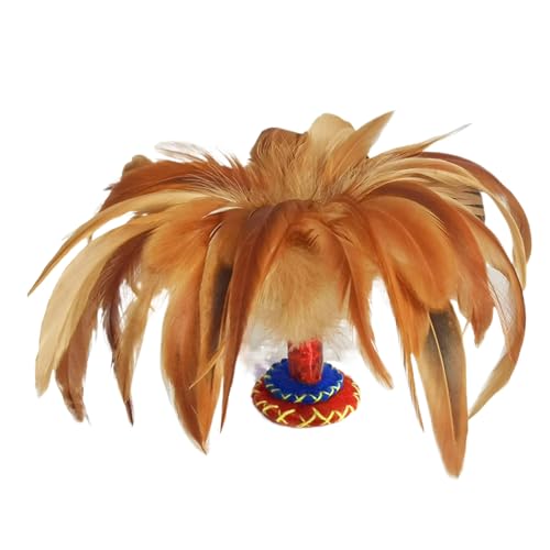 Generico Jianzi Shuttlecock, Foot Sports, Colorful Feathers Kick Toy, Traditional Chinese Game, Durable Elastic Base, Outdoor Exercise for Fitness And Coordination, 7.48 Inches