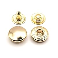 Amazon.co.jp: バネホック 大（No.5ホック）50個セット ブラスメッキ