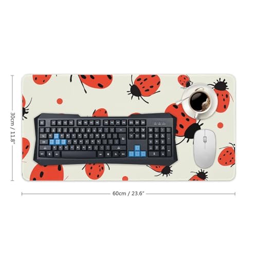 Mouse Pad grande con diseño de mariquitas y base antideslizante miniatura 2