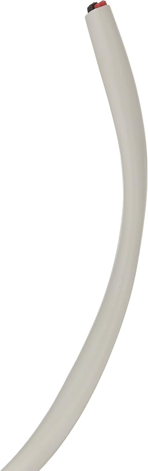 Monoprice Access Series 12 Gauge AWG CL2 Rated 2 Conductor Speaker Wire/ Cable - 100ft Fire Safety In Wall Rated, Jacketed In White PVC material 99.9% Oxygen-Free Pure Bare Copper