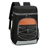 Droombouw 28L Picknickrucksäcke Kühlrucksack Ultraleicht Isolierte Cooler Bag Groß Wasserdichter Rucksack mit Flaschenöffner für Picknick Camping Strand Wandern Reisen Einkaufen Schwarz-2