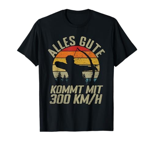 Bogenschießen Zubehör & Bogenschützen Sportbogen T-Shirt für Erwachsene Bogenschützen, Schwarz, Small, Unisex, Kurzarm, Klassische Passform, Polyester 100%