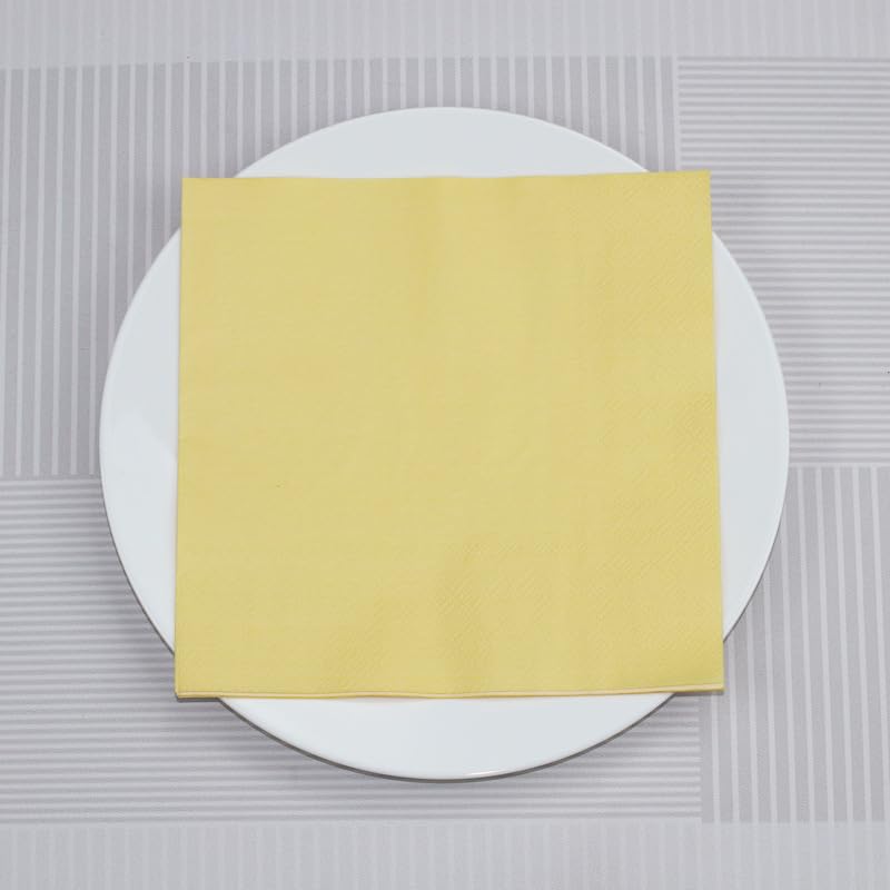 Tovaglioli di Carta Giallo Limone Tovaglioli per Decoupage Decorati Tovaglioli Bar Compleann Carta Lgienica Tovagliolo Decorazione Da Tavola Usa e getta Per Matrimoni Feste 30 Packs(33x33cm)