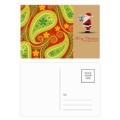 Cartes postales feuilles Père Noël en tissu le cadeau souvenir parfait