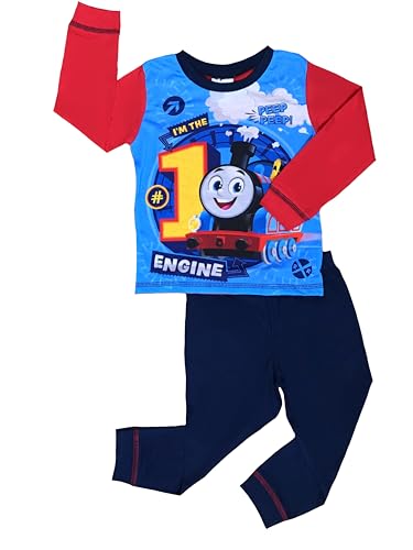 Thomas & Friends, Boys Thomas The Tank Engine Pyjamas, Red/Blue, Age 2-3 Years - 5