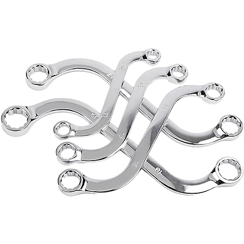 Juego de llaves en S, juego de llaves de extremo de caja doble de 10 mm a 19 mm, resistencia a la corrosión, juego de llaves de extremo de caja de doble anillo, llave de doble anillo tipo S