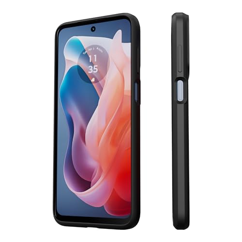 Image of Motorola Moto G Play (2024) Textured Protective Case- Black - Precision fit Shock Absorbing Cases for Enhanced Phone Grip, Style, Drop Protection for Your Moto G Play 2024
