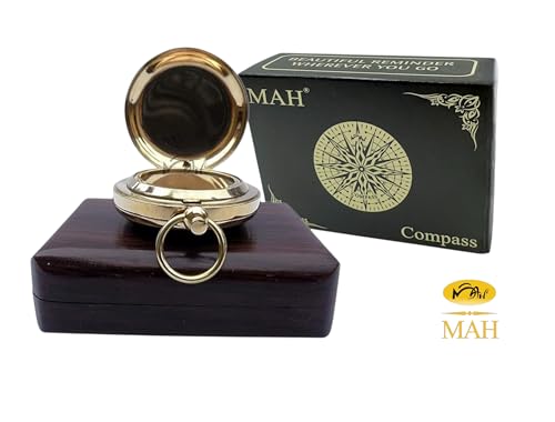Backpacking Navigation Handmade Brass Personalize Compass for Best Man Get Well Hiking Camping Hunting Trekking Sailing Adventure Travelling Graduation Day Birthday Gifts for Son Back to School - Image 8