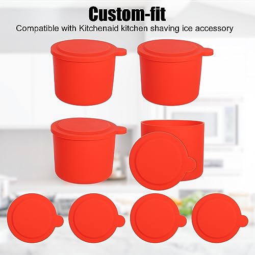 Moldes para hielo de silicona rojo con tapa 4 piezas miniatura 3
